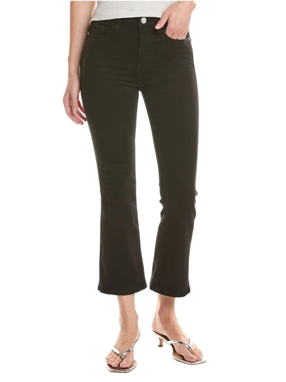 Frame Denim Black Le Crop Mini Boot in Size 27 EUC Day to Night Capsule Luxury - Picture 1 of 12